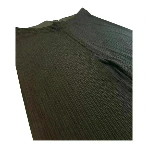 Zac & Rachel Black, wide flowy ribbed leg pants size Large - Picture 3 of 10